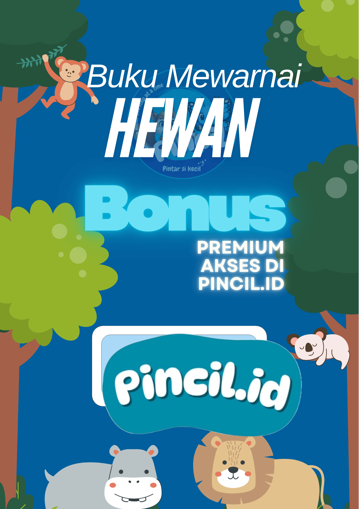 Halaman Mewarnai Hewan Seru - Belajar Nama dalam Bahasa Inggris & Indonesia!